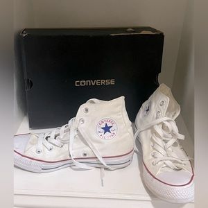 Studded out white CONVERSE.